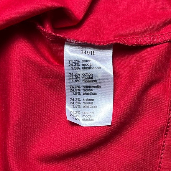 Lacoste Women's Pink Red Wrap Dress Polo Golf Tennis Logo Size 46 (14, L) NWT - Picture 10 of 12